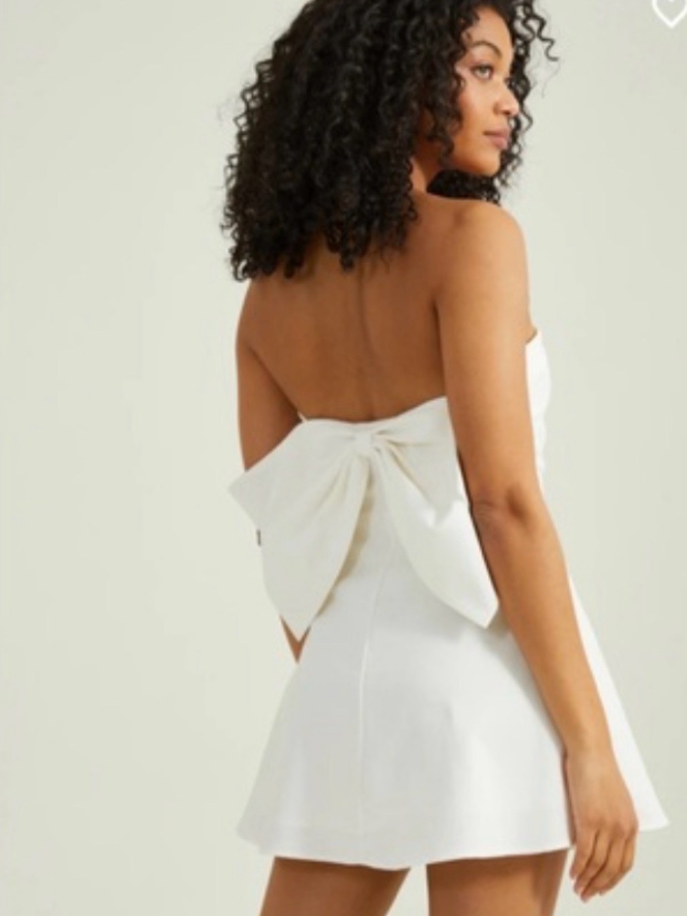 Altar’d state white mini bow dress NWT!